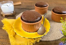 Chocolate soufflé made in the Air Fryer by Rita Lobo