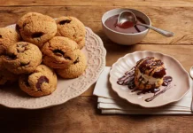 Choux pastry with chocolate and orange zest