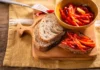 Garlic pepper crostini