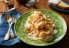 Noodles in a creamy white sauce