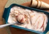 Yogurt ice cream paired with guava paste