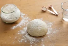 Soft bread pizza dough in the food processor
