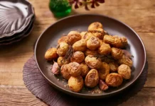 Potatoes roasted in a coarse salt crust