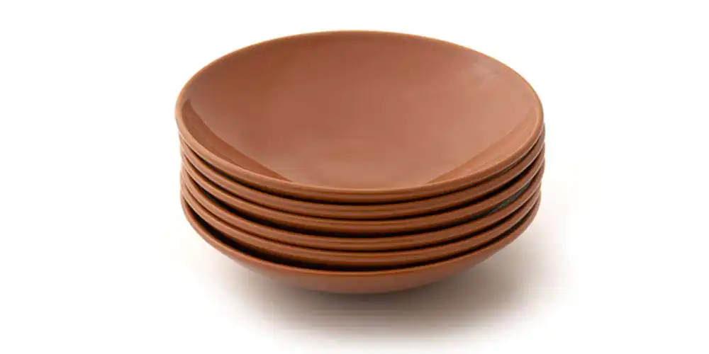 Jogo com 6 pratos fundos, Canela